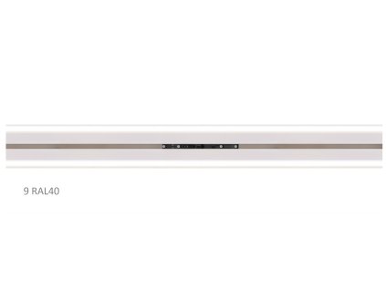 AL vodiaci profil RAL9010 k pohonom HALO s difúzerom pre LED