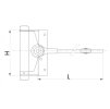 Dverový pružinový zatvárač pozinkovaný H - 100mm, L - 240mm, max. hmotnosť dverí 40kg