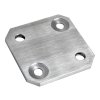 Platňa na bočné kotvenie stĺpu (80x80x6 mm) brúsená nerez K320 /AISI304