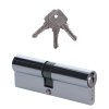 Cylindrická vložka EURO 40/45mm, niklová, 3 kľúče, skrutka M5x65mm