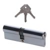 Cylindrická vložka EURO 45/50mm, niklová, 3 kľúče, skrutka M5x65mm