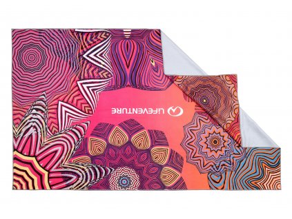 Lifeventure lehký outdoorový ručník Printed SoftFibre Trek Towel mandala 1