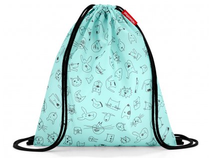 Reisenthel dětský sportovní sáček na záda Mysac cats and dogs mint 1