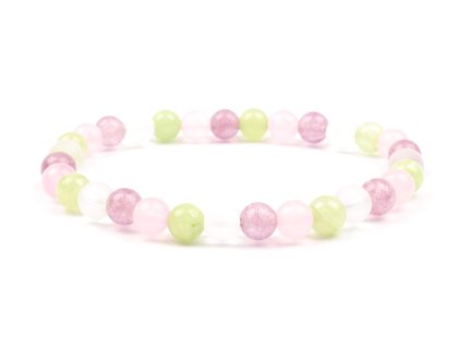 Moni - dámský náramek nefrit jadeit křišťál matný