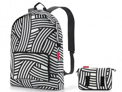 Reisenthel praktický skládací batoh Mini Maxi Rucksack zebra 1