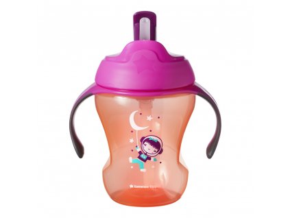 Tommee Tippee netekoucí hrnek s brčkem Explora Easy Drink 6m+ 230 ml oranžový 1