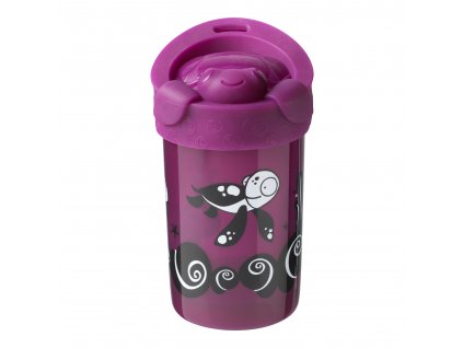 Tommee Tippee stabilní hrnek pro malé děti Super Cup s víčkem 300 ml 18m+ fialový 1