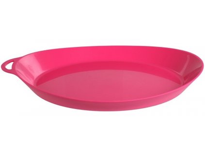 Lifeventure outdoorový plastový talíř Ellipse růžový