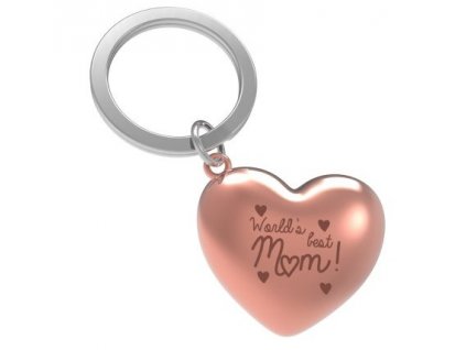 MTM - klíčenka srdce růžové s textem Best Mom 1