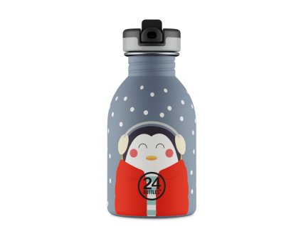 24Bottles dětská nerezová lahev Kids Bottle 250 ml Happy Penguin
