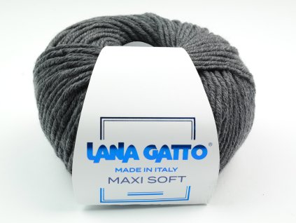 Lana Gatto pletací příze vlna merino MAXI SOFT tmavošedá