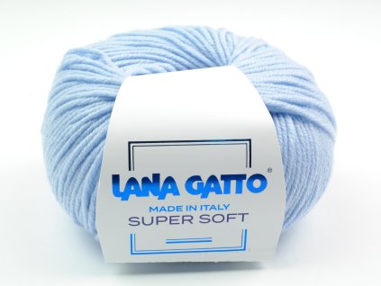 Lana Gatto pletací příze vlna merino SUPER SOFT světle modrá