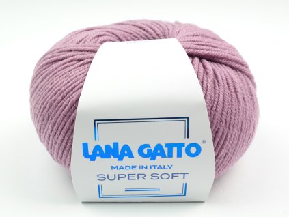 Lana Gatto pletací příze vlna merino SUPER SOFT fialová 12940