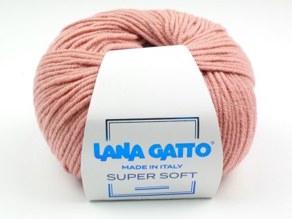 Lana Gatto pletací příze vlna merino SUPER SOFT starorůžová