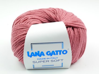 Lana Gatto pletací příze vlna merino SUPER SOFT dusty rose 14445