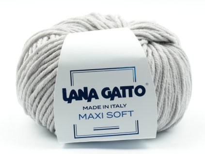 Lana Gatto pletací příze vlna merino MAXI SOFT světle šedá