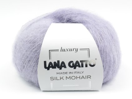 Lana Gatto pletací příze mohér hedvábí SILK MOHAIR světlá lila