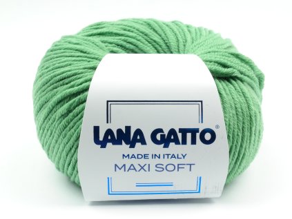 Lana Gatto pletací příze vlna merino MAXI SOFT světlá zelená