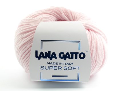 Lana Gatto pletací příze vlna merino SUPER SOFT baby růžová 13210