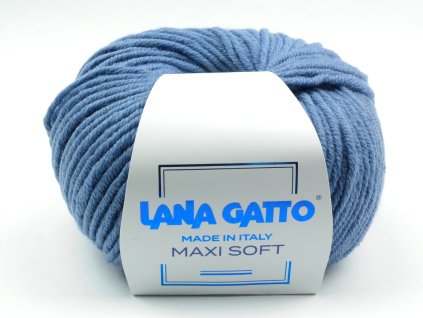 Lana Gatto pletací příze vlna merino MAXI SOFT modrá
