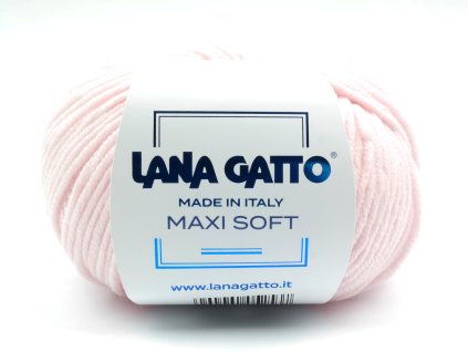 Lana Gatto pletací příze vlna merino MAXI SOFT baby růžová