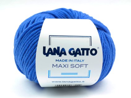 Lana Gatto pletací příze vlna merino MAXI SOFT kobaltově modrá