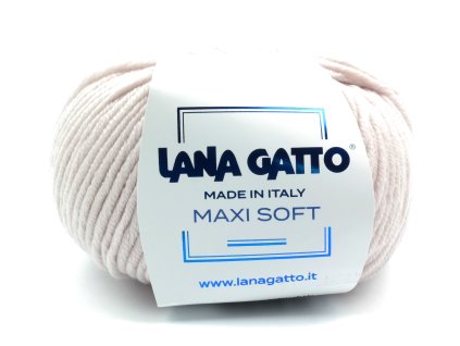 Lana Gatto pletací příze vlna merino MAXI SOFT slonová kost 13701