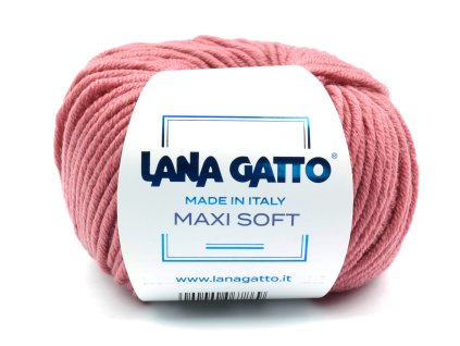 Lana Gatto pletací příze vlna merino MAXI SOFT tmavá starorůžová 14445