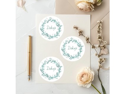 Samolepící etikety Děkuji