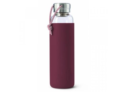 Black Blum láhev na vodu Glass Bottle 600ml Burgundy