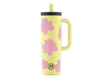 24Bottles termohrnek Straw Cup Daydreaming Yellow 800 ml