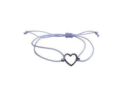 Moni dámský náramek lila se symbolem srdce