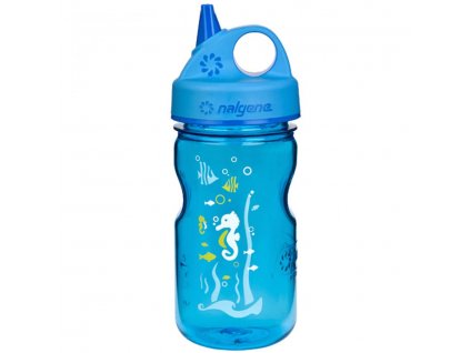 NALGENE dětská láhev Grip'n Gulp 350 ml Blue Seahorse 1