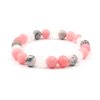 Moni - dámský náramek jadeit růžový křišťál matný praskaný 1