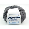 Lana Gatto pletací příze vlna merino SUPER SOFT tmavošedá