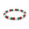 Moni dámský vánoční náramek skleněné korálky barevné P7