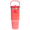 STANLEY Termoláhev s integrovanou slámkou The IceFlow™ Flip Straw 2.0 Tumbler 890 ml Hot Coral