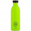 24Bottles - nerezová lahev Urban Bottle 500 ml černý uzávěr Lime Green