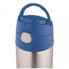 Thermos - FUNtainer dětská nerezová termoska s brčkem 470 ml modrá
