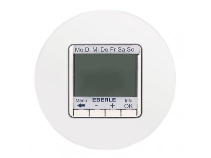 Termostat FIT 3U digitální, kompletní, RETRO SKLO (Varianta Rám: sklo - bílá, Varianta: digitální, kombinovaný, pod omítku, bez čidla)