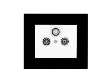 Zásuvka komunikační DECENTE PLEXI (Typ Zásuvka komunikační USB nabíječka dvojitá, Varianty Rám: Plexi bílá, Kryt: bílý lesk)