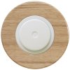 LED stmívač otočný push-pull, kompletní, RETRO DŘEVO dub (Varianta Rám: dřevo dub světlý, Kryt: černý, Ovladač: stmívač - bílý)