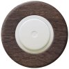 LED stmívač otočný push-pull, kompletní, RETRO DŘEVO dub (Varianta Rám: dřevo dub tmavý, Kryt: černý, Ovladač: stmívač - bílý)