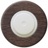 LED stmívač otočný push-pull, kompletní, RETRO DŘEVO dub (Varianta Rám: dřevo dub tmavý, Kryt: černý, Ovladač: stmívač - bílý)