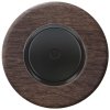 LED stmívač otočný push-pull, kompletní, RETRO DŘEVO dub (Varianta Rám: dřevo dub tmavý, Kryt: černý, Ovladač: stmívač - bílý)
