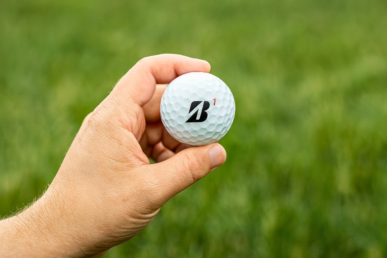 Golfový míček v ruce