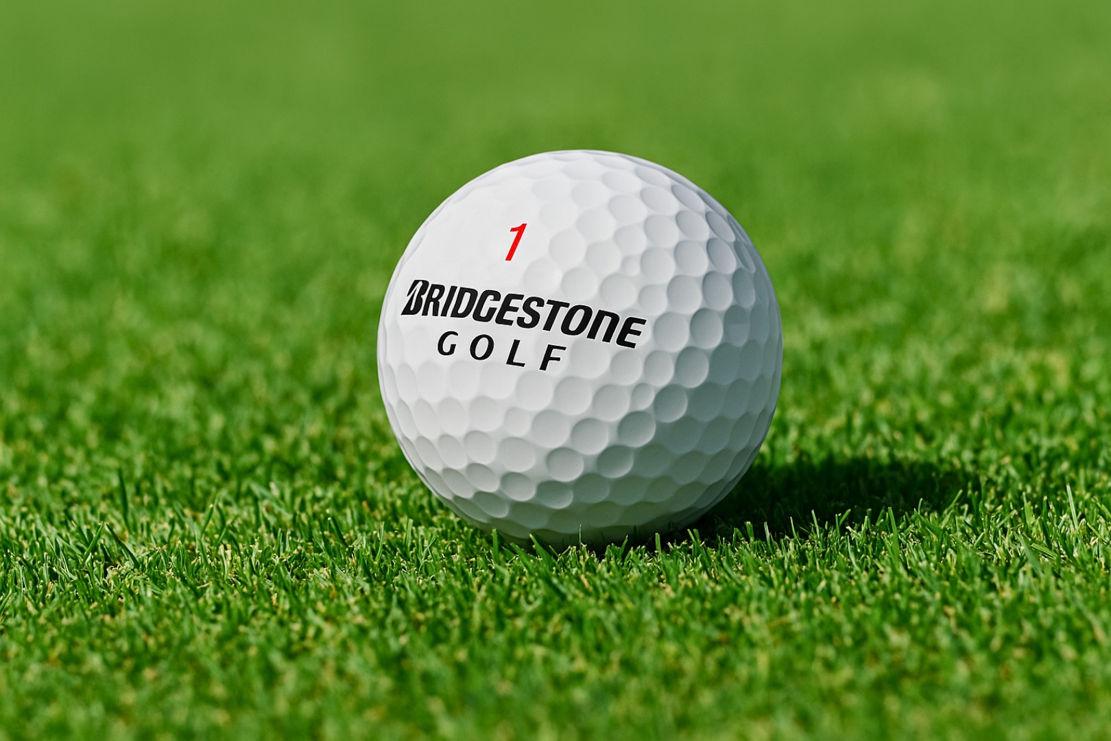Golfový míček na trávě