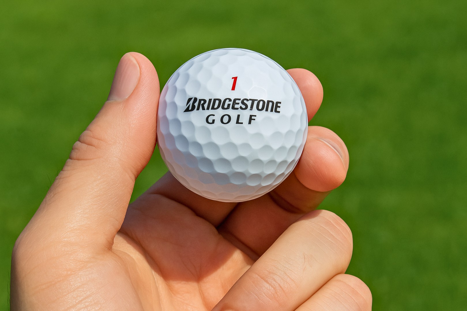 Golfový míček v ruce