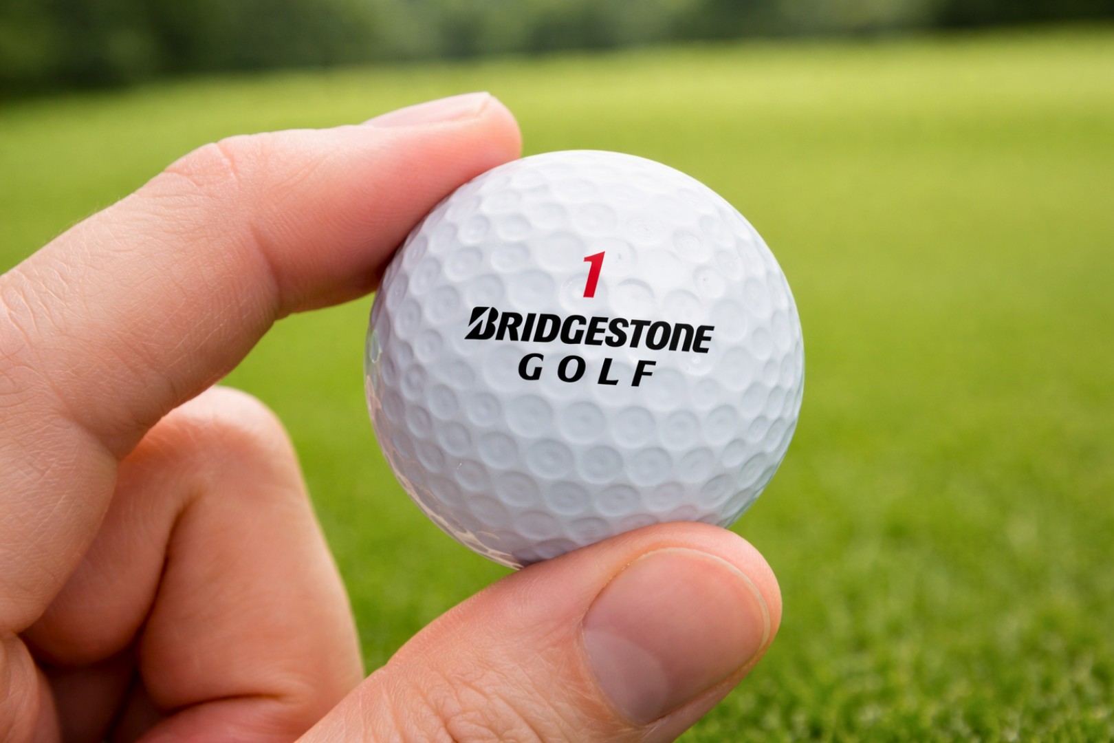 Golfový míček v ruce