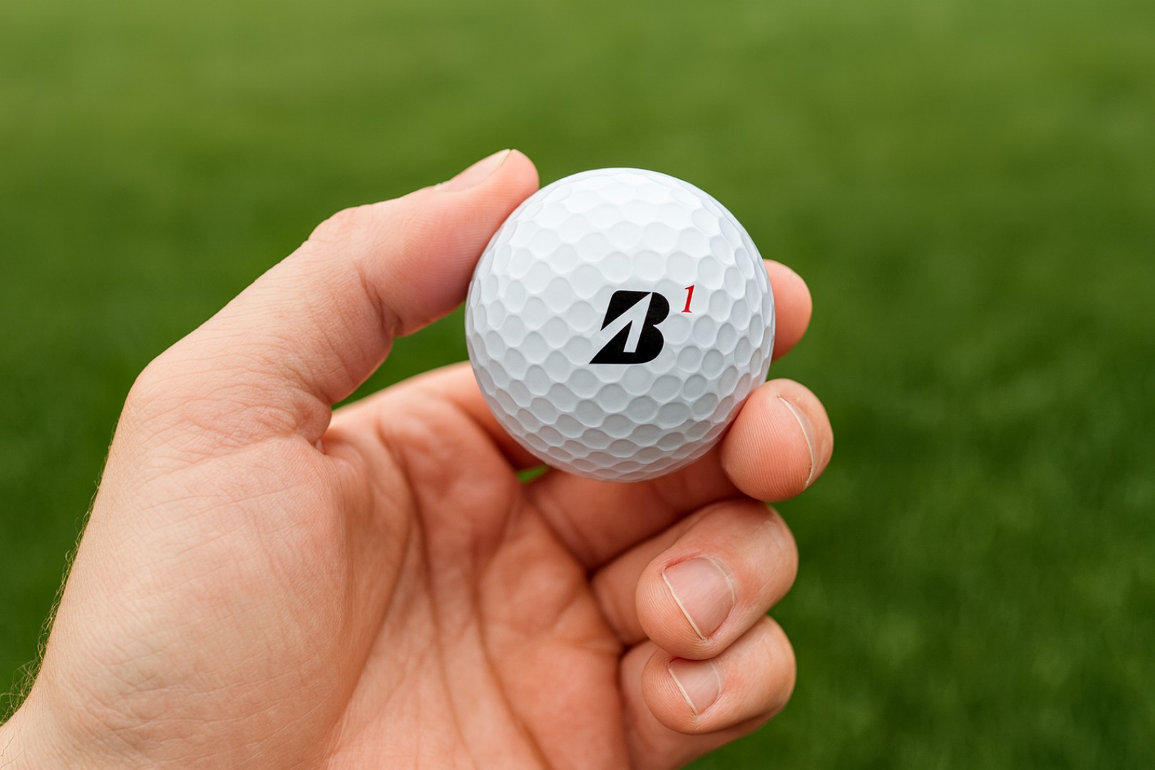 Golfový míček v ruce